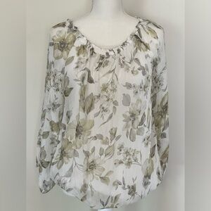 Rose Marine Silk print blouse